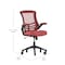 Flash Furniture Red Mesh Mid-Back Task Chair with Roller Wheels BL-X-5M-RED-RLB-GG - alternate 2